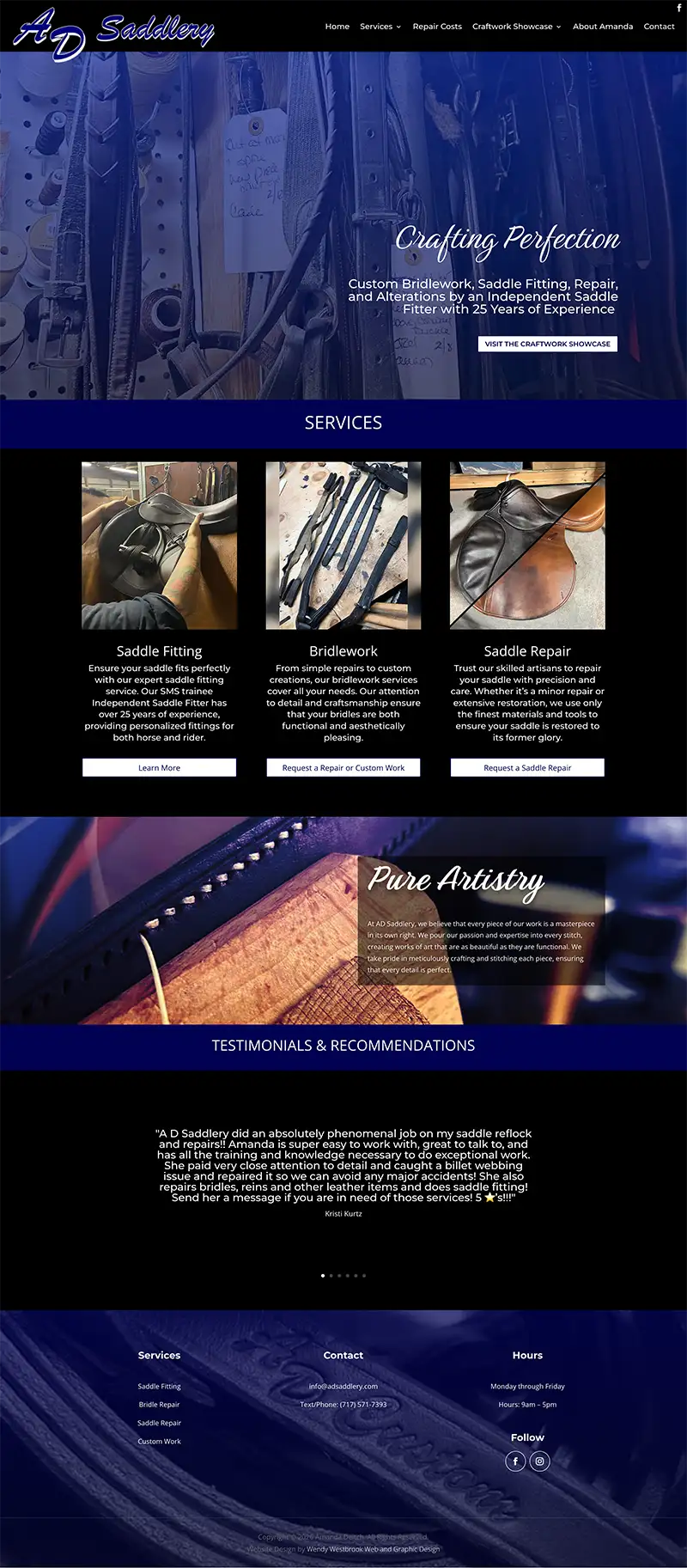 ADSaddlery.com website screenshot