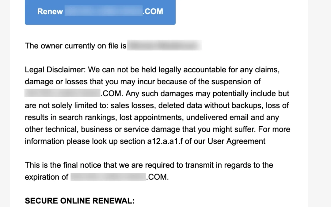 Domain Expiration Scams Are Back (And They’re Getting Better)